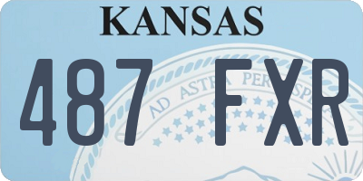 KS license plate 487FXR