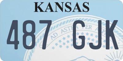 KS license plate 487GJK