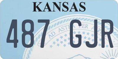 KS license plate 487GJR