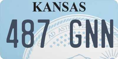 KS license plate 487GNN