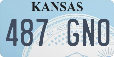 KS license plate 487GNO
