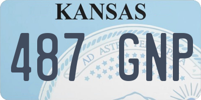 KS license plate 487GNP
