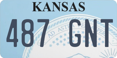 KS license plate 487GNT