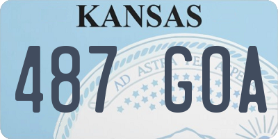 KS license plate 487GOA