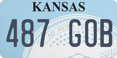 KS license plate 487GOB