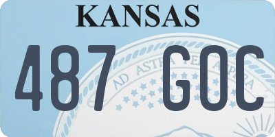 KS license plate 487GOC