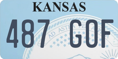 KS license plate 487GOF