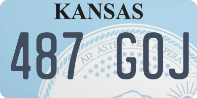 KS license plate 487GOJ