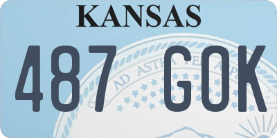 KS license plate 487GOK