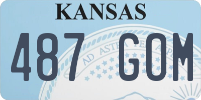 KS license plate 487GOM