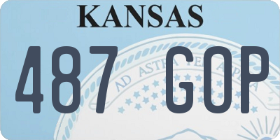 KS license plate 487GOP