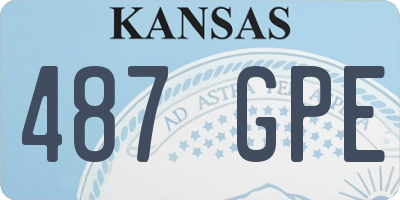 KS license plate 487GPE