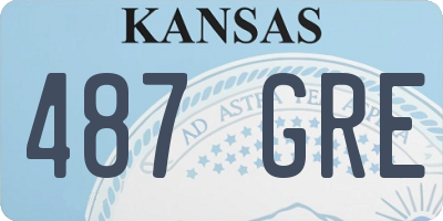 KS license plate 487GRE