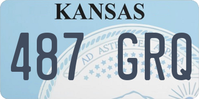 KS license plate 487GRQ