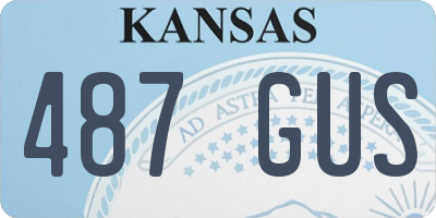 KS license plate 487GUS