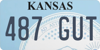 KS license plate 487GUT