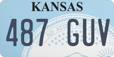 KS license plate 487GUV