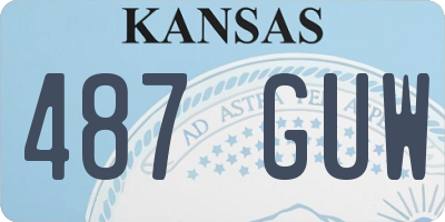 KS license plate 487GUW