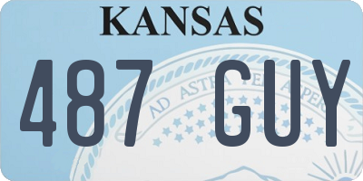 KS license plate 487GUY