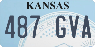 KS license plate 487GVA