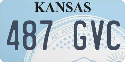 KS license plate 487GVC