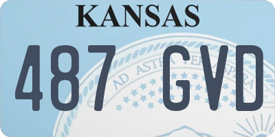 KS license plate 487GVD