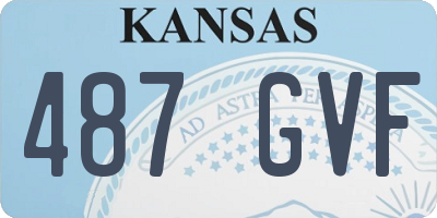 KS license plate 487GVF