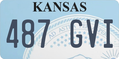 KS license plate 487GVI