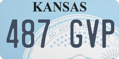 KS license plate 487GVP