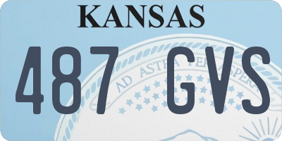 KS license plate 487GVS