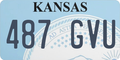 KS license plate 487GVU