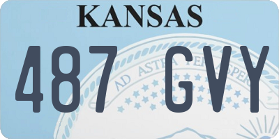 KS license plate 487GVY