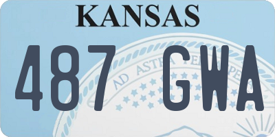 KS license plate 487GWA