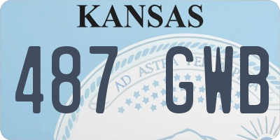 KS license plate 487GWB