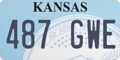 KS license plate 487GWE