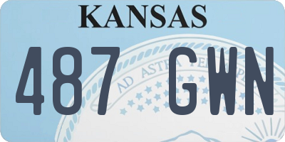 KS license plate 487GWN