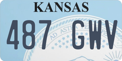 KS license plate 487GWV