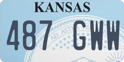 KS license plate 487GWW