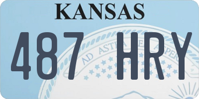 KS license plate 487HRY