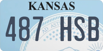 KS license plate 487HSB