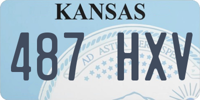 KS license plate 487HXV