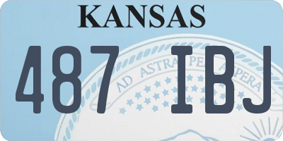 KS license plate 487IBJ