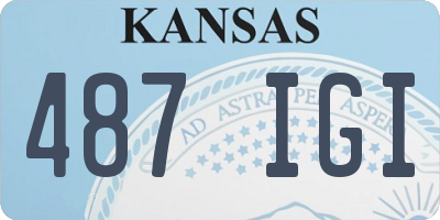 KS license plate 487IGI