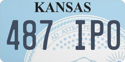 KS license plate 487IPO