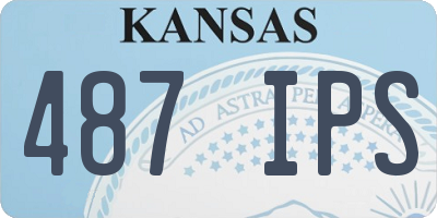KS license plate 487IPS