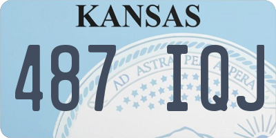 KS license plate 487IQJ