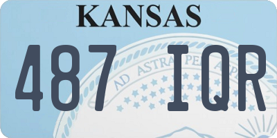 KS license plate 487IQR