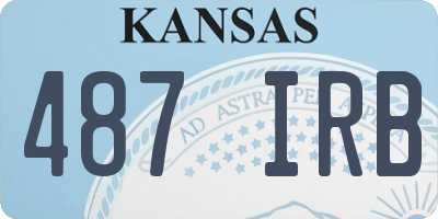 KS license plate 487IRB