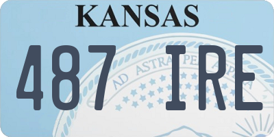 KS license plate 487IRE