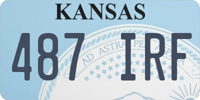 KS license plate 487IRF